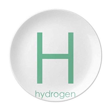 Imagem de Elementos Químicos Mesa Periodal de Hidrogênio H Prato Decorativo de Porcelana Salver Prato de Jantar