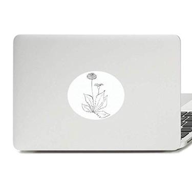 Imagem de Adesivo de notebook com emblema de folhas de plantas de dente-de-leão