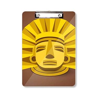 Imagem de Egypt Abstract Pharaoh Golden Pattern Prancheta pasta de escrita placa de suporte A4
