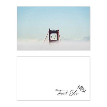 Imagem de Fog Golden Gate Bridge Bay Cloud Cartão de agradecimento aniversário aniversário comemorações casamento agradecimento