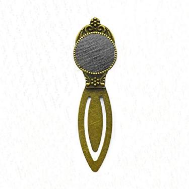 Imagem de Marcador de página em tecido cinza linho abstrato retrô para escritório