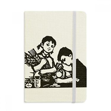 Imagem de Caderno patriotismo de trigo para meninos e meninas, capa dura de tecido, diário clássico