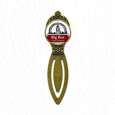 Imagem de Marcador de página retrô com etiqueta de escritório United Kingdom Country City Big Ben London Reino Unido