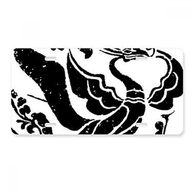 Imagem de DIYthinker Placa de carro chinesa Wei Jin dinastias padrão pássaros decoração de carro acessório de aço inoxidável