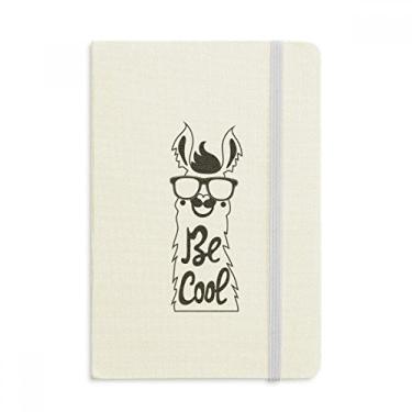 Imagem de Caderno de anotações Be Cool Alpaca preto e branco oficial de tecido capa dura