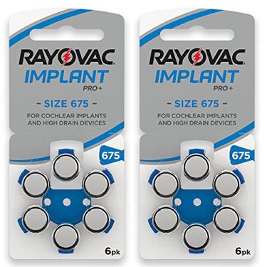 Imagem de Pilha Auditiva 675 Rayovac Bateria Pr44 Implant Coclear kit 12 unidades