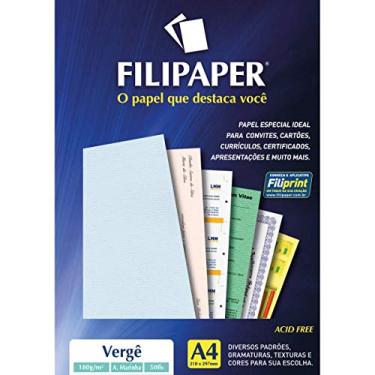 Imagem de Filiperson Classics Papel Pérola para Trabalhos Manuais, Azul, A4