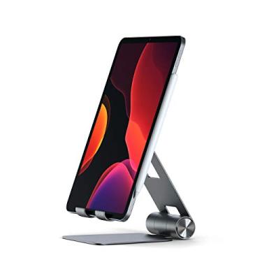 Imagem de Satechi R1 Alumínio Multi-Ângulo Dobrável Tablet Band - Compatível Com 2020/2018 Ipad Pro, 2020 Ipad Air, Iphone 12 Pro Max / 12 Mini / 12, 11 Pro Max / 11 Pro, Xs Max / Xs / Xr / X, 8 Plus / 8 (Cinza