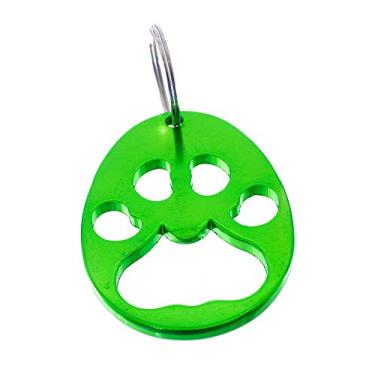 Imagem de Chaveiros abridores de garrafa West Coast Paracord – opções de cores em estampa de pata ou coelho sorridente, Verde, Paw Print