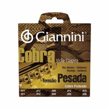 Imagem de Corda Viola Caipira Giannini GESVP Pesada Cobre Prateado