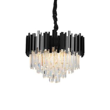 Imagem de Lustre Pendente Blumenau Midas Redondo 55 E14 Bivolt Preto
