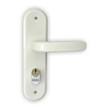 Imagem de Fechadura Externa Espelho Aço Branca 40mm MGM Stilo