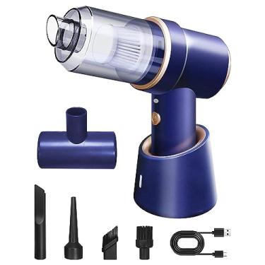 Imagem de Moniss 3 em 1 mini aspirador de pó de sucção forte para carro 4000pa poderoso motor sem escova aspirador de mão sem fio portátil aspirador de pó para carro