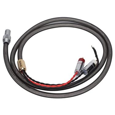 Imagem de Cabo Tonearm, Conector Fêmea Duplo para XLR de 5 Pinos, Plugue Banhado a Ouro Fio Banhado a Prata Com Fio Terra, Cabo de para Fonógrafo LP Record (2 milhões)