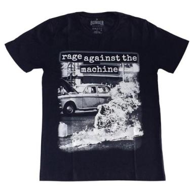 Imagem de Camiseta Rage Against The Machine Preta Rock Punk Rap Bo581 Rch - Belo