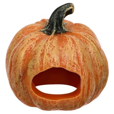 Imagem de POPETPOP - Enfeites de abóbora de habitat de resina para aquários pequenos e escondidos - abóbora de gordura