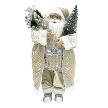 Imagem de Boneco Papai Noel em Pé Dourado com 45cm