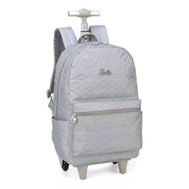 Imagem de Kit Mochila Juvenil Da Barbie Com Estojo Cinza - Luxcel