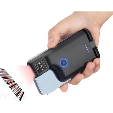 Imagem de Scanner Bluetooths, scanner de código QR, scanner de código de barras para celular com clipe traseiro, leitor de código de barras 1D 2D, bateria recarregável de 3000mAh, para estoque, fabric