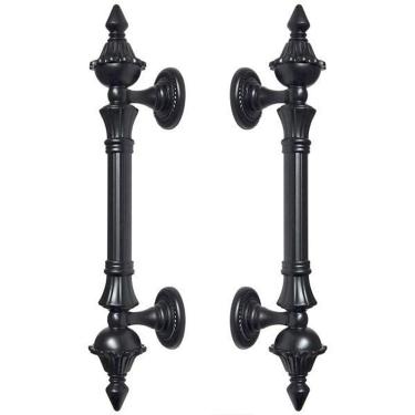 Imagem de Puxador Duplo Classic 260mm Preto Fosco Porta Colonial