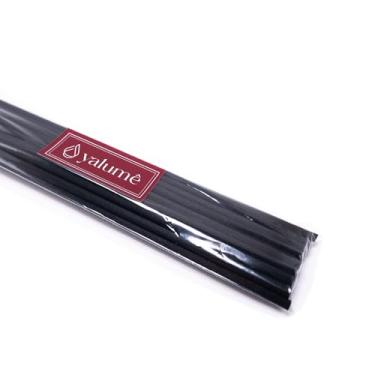 Imagem de Kit 25 varetas para difusor aromatizador de fibra de algodão 25cm (Preta)