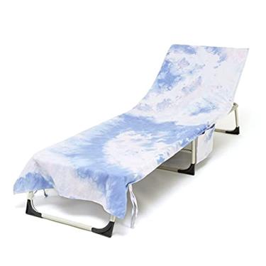 Imagem de Lounge Chair，Color Dyeing Chaise Lounge Chair Cover with Side Pockets Ties Foldable Beach Bath Towel for Pool Sun Lounger Hotel Chaise Lounge//115 (Size : 7)