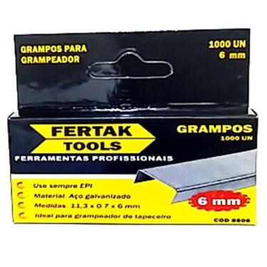Imagem de Grampo 6Mm Tipo53 Grampeador Tapeceiro Caixa 1000Pçs Fertak