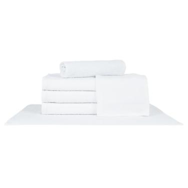 Imagem de Kit 10 Toalha de Manicure e Pedicure100% Algodão 35g Salão de Beleza 28x45cm P/unha - Branca