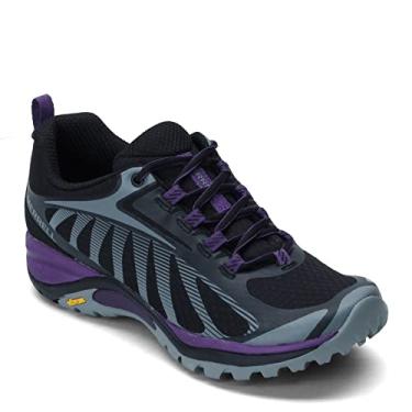 Imagem de Merrell Tênis de caminhada feminino Siren Edge 3, Preto/Açaí, 5.5 Wide