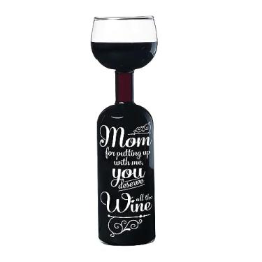 Imagem de BigMouth Inc. Taça de vinho original – "Mom, for aguentar comigo, you merve all the wine", taça de vinho grande, 750 ml