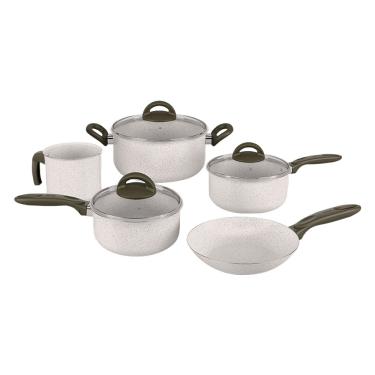 Imagem de Conjunto de Panelas 5 Peças Brinox Life Suprema com Antiaderente Proflon – Vanila