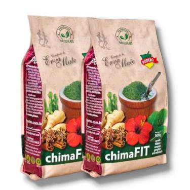 Imagem de Erva-Mate Portão Chimarrão Composto Chimafit, Canela, Hibisco, Carqueja, Gengibre e Anis Estrelado (Fardo 2 Unidades) 500g.