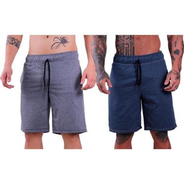 Imagem de Kit 2 Bermudas Moletom e Moletinho MXD Conceito Cores Diversas Opções Básica Para o Dia-Masculino