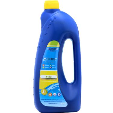 Imagem de AtCllor, Clarificante floculante para piscina, Aglomera partículas de sujeira, AtFloc, Líquido, 1 Litro, Amarelo