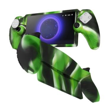 Imagem de TNP Capa protetora de silicone para Playstation Portal Remote Player – Capa camuflada verde para portal PS5 – Absorção de choque, anti-impressões digitais, resistente a arranhões, capa antiderrapante