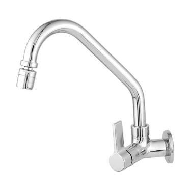 Imagem de Torneira Cozinha Bica Móvel Luxo com Arejador Móvel Parede - 1/2 ou 3/4 - 2064-C91 Marchezan