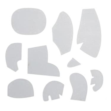 Imagem de Modelo de Padrões de Costura de Elefante, Conjunto de Corte de Modelo de Quilting Acrílico 11 Peças para Costura, Artesanato, Costura Doméstica, Conjunto de Régua de Modelo de