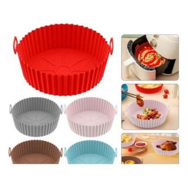 Imagem de Cesto De Silicone Redondo Air Fryer E Forno Forma Para Frita - oem