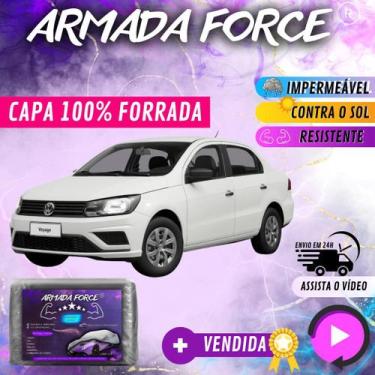 Imagem de Capa Cobrir Carro VOYAGE 100% Forrada Armada Force 100% Impermeável Fo