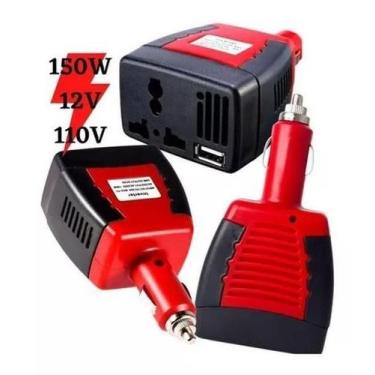 Imagem de Tomada Veícular 12V Para 220V Inversor Acendedor 150W - Inversor Conve