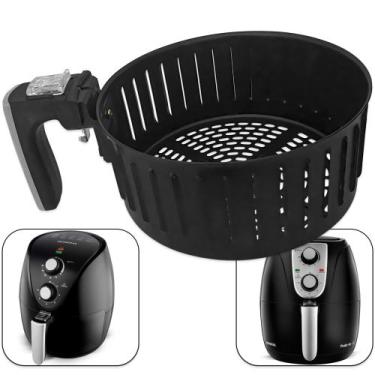 Imagem de Cesta Completa Redonda Antiaderente com Cabo para Airfryer AF-33 AF-34