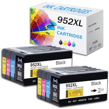 Imagem de Pacote combo de cartuchos de tinta 952XL (com chip), substituição compatível de alto rendimento para HP Officejet Pro 7720 7730 7740 8210 8216 8702 8710 8714 8715 8717 8720 8724 8725 8730 Impressoras,