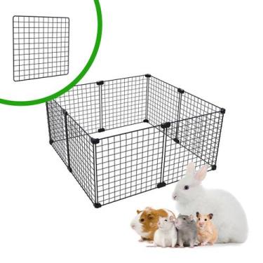 Imagem de Cercado Aramado Pet Porquinho da Índia Hamster Twister 60x60x30 Malha 