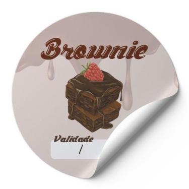 Imagem de 120 Etiquetas Redondas Adesivas Validade Brownie Auto Colante Modelo A