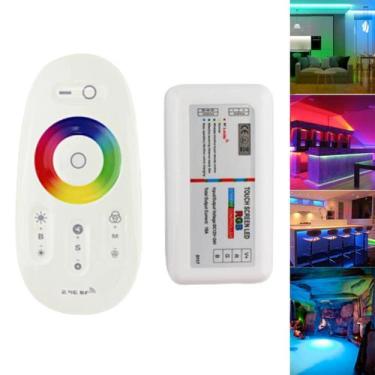Imagem de Kit Controladora Controle Remoto Sem Fio Rgb Colorido Touch - CBC
