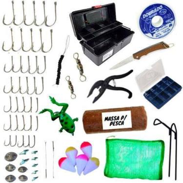 Imagem de Maleta Pesca Com Acessórios Kit De Pescaria Linha Anzol - Sekyped