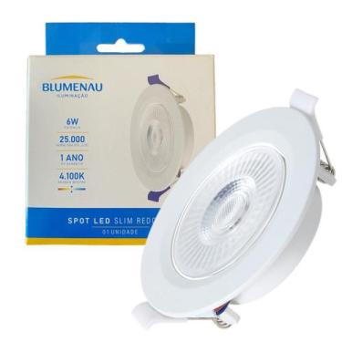 Imagem de Kit 10 Spot Led Redondo Embutir 6w Branco Neutro 4100k Morno - Blumena