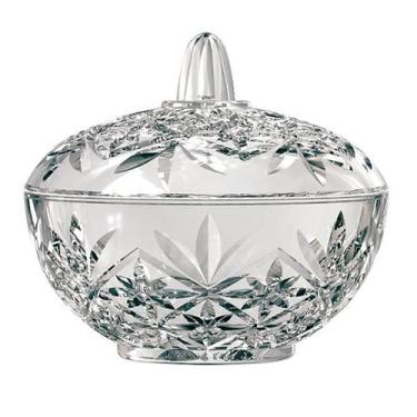 Imagem de Bomboniere Vidro 11,5 Cm Folha Class Home, Vidro, Transparente