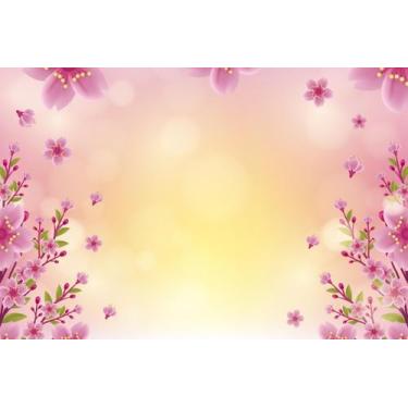 Imagem de Painel de Lona Primavera Flores de cerejeira - Fabrika de Festa, 300x2