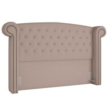 Imagem de Cabeceira Cama Box Casal 140cm Provença P02 Linho Bege Cru - Mpozenato
